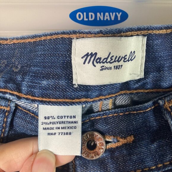 Womens Madewell Boot Cut Jeans 28 Blue Cotton Polyurethane - Picture 5 of 7